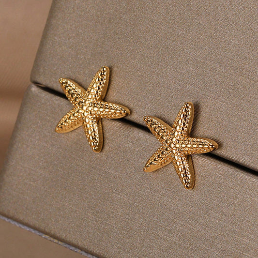 Beach Shell Starfish Stud Earrings Women